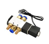 Électrovanne pneumatique 5 voies 2 positions 1/8" 4V110-06 avec fil 12 V CC 24 V CA 110 V CA 220 V avec fil 4 mm/6 mm/8 mm/10 mm/12 mm(With-10mm-Fitting,AC110V)