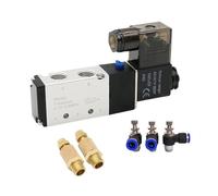 Électrovanne pneumatique 5 voies, commande 2 positions, tension de bobine 4V210-08 12 V 24 V 110 V 220 V(SL 4mm Adjust,AC220)