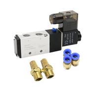 Électrovanne pneumatique 5 voies, commande 2 positions, tension de bobine 4V210-08 12 V 24 V 110 V 220 V(PC 8mm Fittings,AC110)