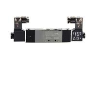 Électrovanne pneumatique à 5 voies, 4V130, 4V230, 4V330, 4V430, bloc collecteur avec raccord, 24 V CC, 12 V CA, 110 V, 220 V(4V230C-08 AC110V,With 6mm fittings)