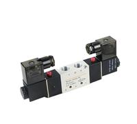 Électrovanne pneumatique à Air, 1/4 pouces BSP 1/4 pouces, 4V220-08, 5 voies, 2 Positions, Double tête, DC 12V 24V AC 110V 220V(PC 6mm Fittings,AC220v)