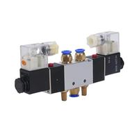 Électrovanne pneumatique à Air 4V220-08, 5 voies, 2 positions, 1/4 ", DC12V, DC24V, AC110V, AC220V, avec raccord de 4mm, 6mm, 8mm, 10mm, 12mm(No connector,AC110V)