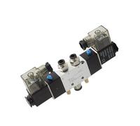 Électrovanne pneumatique à Air AC 4V120-06 4V420-15 4V320-10, 1 pièce, 5 voies, 2 positions, intérieur en alliage d'aluminium 1/4 "(4V120-06 DC24,W 6mm fittings)