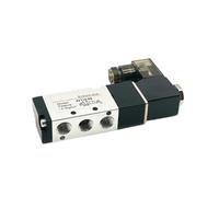 Électrovanne pneumatique à air Électrovanne pneumatique 4V110-06 1/8, Port à 5 voies, 2 positions, vannes magnétiques électriques à gaz, DC12V 24V 110V 220V(Led-4V110-06 PC8,AC110V)