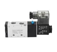 Électrovanne pneumatique à cinq voies à double position DC12V, alliage d'aluminium IP65 PT Type à action directe d'entrée de 1/4 pouces