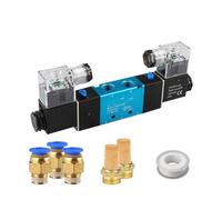 Électrovanne pneumatique à double bobine 4V220-08, 2 positions, 5 voies, à commande pilote(4V220-08 AC220V,With 6mm fitting)