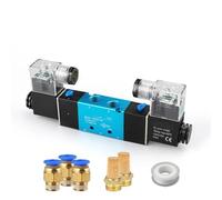 Électrovanne pneumatique à double bobine 4V220-08, 2 positions, 5 voies, à commande pilote(4V220-08 DC24V,With 12mm fitting)