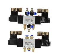 Électrovanne pneumatique à double bobine 4V220-08, 5 voies, 2 positions, 12 V CC, 24 V CA, 110 V CA, 220 V, 1 pièce(Sl6mm-adjust)