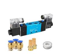 Électrovanne Pneumatique À Double Bobine 4V320-10, 2 Positions, 5 Voies, À Commande Pilote(4V320-10 AC220V,With 6mm)