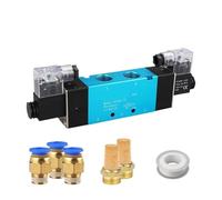 Électrovanne pneumatique à double bobine 4V420-15, 2 positions, 5 voies, à commande pilote(4V420-15 AC220V,With 8mm fitting)
