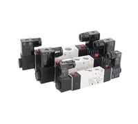 Électrovanne pneumatique à trois positions et cinq voies, 1 pièce (4V130C-06, 4V230C-08, 4V330C-10), vanne d'inversion 12 V, 24 V, 110 V, 220 V(4v130e-m5,DC24)