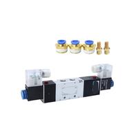 Électrovanne pneumatique d'inversion pneumatique, 1 pièce, 4V430C-15, Double tête, Double commande, 5 voies, 3 positions, maintenance hors tension(8mm fittings,DC12V)