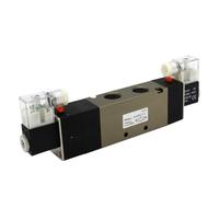 Électrovanne Pneumatique Double Solénoïde 5 Ports 3 Positions 1/2" BSPT 4V430C-15 4V430E-15 4V430P-15 Avec Raccords(4V430E-15 DC24V)
