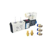 Électrovanne pneumatique électrique 4V210-08 24 V 12 V 2 positions 5 ports 5 voies vanne de commande pneumatique électromagnétique CA 110 V 220 V(AC110V,With-8mm-Fittings)