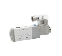 Électrovanne pneumatique électrique 4V210-08 Électrovanne pneumatique à 5 voies et 2 positions 12 V 24 V 220 V Connecteur de tuyau 4 mm-12 mm(4V210-08,DC24)