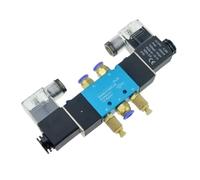 Électrovanne pneumatique électrique à double commande, 2 positions, 5 voies, 12 V, 24 V, 220 V, 6 mm, 8 mm, 10 mm(PC-8mm-Adjust,DC 24V)
