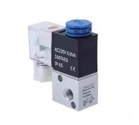 Électrovanne pneumatique en aluminium normalement fermée for compresseur d'air 3V1-M5 3V1-06 3V1-08 AC110V AC220V DC12V 24V NC(3V1-06 PC10-01,AC24V)