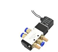 Électrovanne pneumatique pneumatique à air 4V110-06 1/8 Bsp 5 voies Port 2 positions Vannes magnétiques électriques pneumatiques DC 12 V 24 V 110 V220 V Tension de bobine (Led 4V110-06, DC12V)