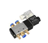 Électrovanne pneumatique professionnelle 5 voies 2 positions, contrôle électrique DC24 V, modèle 4V210-08 avec raccords à connexion rapide, IP65 pour systèmes à gaz à air (seulement 4 V 210 AC 110 V)