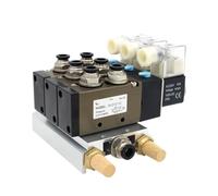 Électrovanne Quadruple 4V310-10, 2 Positions, 5 Voies, Base En Aluminium, For Silencieux, 24 V CC, 12 V CA, 220 V CA, 110 V CA(7 Stations)