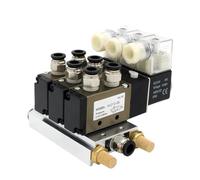 Électrovanne Quadruple 5 Voies 4V210-08 Stations, 24 V CC, 12 V CA, 220 V CA, 110 V CA, 2 Positions, Base En Aluminium, Silencieux(2 Stations)