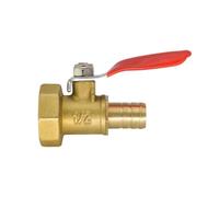 Électrovanne Raccords de tuyaux cannelés en laiton femelles de 6 à 12 mm for eau, huile, air, gaz, carburant, robinet à boisseau sphérique Vanne(1l2 Female - 12mm)
