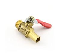 Électrovanne Robinet à boisseau sphérique cannelé en laiton 4-12, raccord cannelé for tuyau mâle 1/8'' 1/2'' 1/4'', raccord de tuyau en cuivre, adaptateur de coupleur Vanne(1/2",10mm Hose Barb)