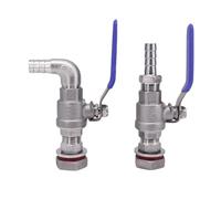 Électrovanne Robinet à boisseau sphérique en acier inoxydable 304, 1/2" BSP, avec interrupteur, for réservoir d'eau et fût de bière Vanne(Fit 10mm ID Hose,Straight)