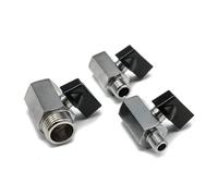 Électrovanne Robinet À Boisseau Sphérique En Laiton 1/8", 1/4", 3/8", 1/2", Filetage BSP, Mini Mâle Vers Femelle, For Compresseur D'air, Eau, Gaz, Huile, Arrêt Vanne(1/8",Male To Female)