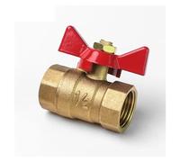 Électrovanne Robinet à boisseau sphérique en laiton avec poignée papillon for carburant, gaz, eau, huile, air, femelle à filetage bidirectionnel Vanne(1/4",M-F)