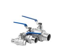 Électrovanne Robinet À Boisseau Sphérique Femelle À Passage Intégral 2P, 1 Pièce, En Acier Inoxydable 304, For Eau, Gaz, Huile Vanne(3/8",M-F)