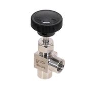 Électrovanne Robinet à pointeau en acier inoxydable à angle droit, filetage femelle BSP 1/8'' 1/4'' 1/2'' for eau, gaz, pétrole Vanne(3/8")