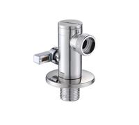 Électrovanne Robinet d'angle à grand débit for toilettes en acier inoxydable, chauffe-eau de douche domestique, robinet mural triangulaire Vanne(4-4)