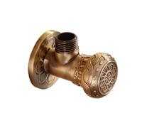 Électrovanne Robinet d'angle en laiton antique, motif Beaux-Arts, accessoire de salle de bain, filetage 1/2, robinets d'angle en laiton 1/2 Vanne