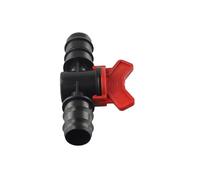 Électrovanne Robinet d'arrêt à bille, connecteur for tuyau PE PN4, tuyau goutte-à-goutte 16, 20, 25 mm, prise d'arrosage de jardin traversante Vanne(16mm x 16mm)