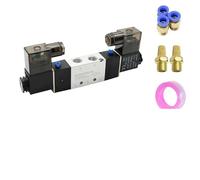 Électrovanne série 4V, 1 pièce - Vanne pneumatique à double bobine 5/2 voies, 12 V CC à 220 V CA (4V120-06 à 4V420-15)(4V220-08 PC6-02,AC220V)