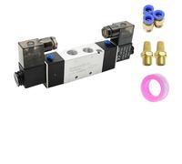 Électrovanne série 4V, 1 pièce - Vanne pneumatique à double bobine 5/2 voies, 12 V CC à 220 V CA (4V120-06 à 4V420-15)(4V320-10 PC6-03,AC110V)