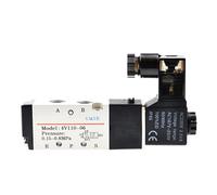 Électrovanne Série 4V100 (5/2, 5/3 Voies) 4V110 4V120 4V130 220 V 110 V 24 V 12 V Type De Borne Solénoïde Simple/double(4V130C-06,DC 24V)