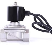 Électrovanne submersible normalement fermée en acier inoxydable 1-1/4" - Étanchéité IP68 - Vanne à action directe 12 V(220VAC)