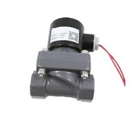 Électrovanne UPVC, connexion filetée for eaux usées, eau de mer 1/2"DN15 3/4"DN20 1"DN25 220v 24v(DN25,24V)