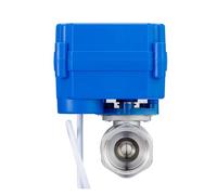 Électrovanne Vanne à boisseau sphérique électrique 2 voies DN15 1/2" en acier inoxydable, motorisée, for eau, 5 V, 12 V, 24 V, 220 V CA Vanne(DC24V CR03)