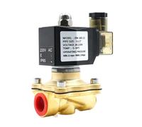 Électrovanne, vanne d'eau, vanne air/huile, normalement fermée, AC110V 220V 380V DC12V 24V, G1/2" à G2"(1-1/2"_AC110V)