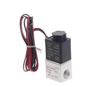 Électrovannes de compresseur pneumatiques en aluminium, 1/4 pouces, normalement fermées, tension 12V 24V, for Air, eau, huile, 1 pièce(2V025-Wire,24V DC)