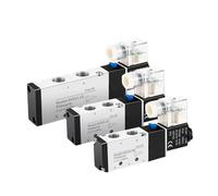 Électrovannes électriques pneumatiques 4V110 4V210 4V310, vanne de collecteur magnétique de gaz d'air de contrôle à 5 voies et 2 positions(4V110-06 DC24V)