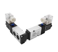 Électrovannes pneumatiques 1/4'' 1/8" 3/8” 1/2" 5 voies 5/2 plaques 4M210-08B 4M310-10B 4M410-15 4M110-06 4M220-08(Ac 380v,4M310-10)