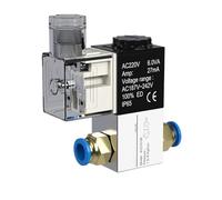 Électrovannes Pneumatiques 2V025-08, 2 Positions, 2 Ports, 1/4", Normalement Fermées, 12 V, 24 V, 110 V, 220 V(2v025-08 w BTPC1202)