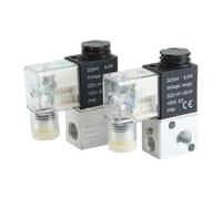 Électrovannes pneumatiques 2v025-08 3V1-06, 2 positions, 2 voies, 1/4, électrovanne d'air AC 110V 220V, vanne de commande DC 12V 24V(2V025-08 DC24V)
