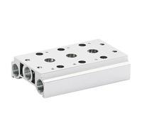 Électrovannes pneumatiques 4V210 Collecteur d'échappement d'air 200M Collecteur de base de plaque de soupape avec accessoires 200M-1F 2F 3F 4F 5F 6F 7F 8F-11F(200m-6f)