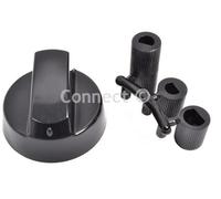 Electruepart universel Noir Boutons de contrôle pour fours, cuisinières et plaques (lot de 6)