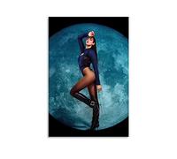 ELedvb Dua Lipa Future Nostalgia - The Moonlight Edition - Poster sur toile décorative sur toile, affiche murale et image d'art moderne pour décoration de chambre à coucher (30 x 45 cm)